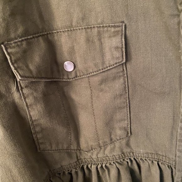 Free People Army Dylan Babydoll Shirt Jacket NEW - Picture 8 of 10